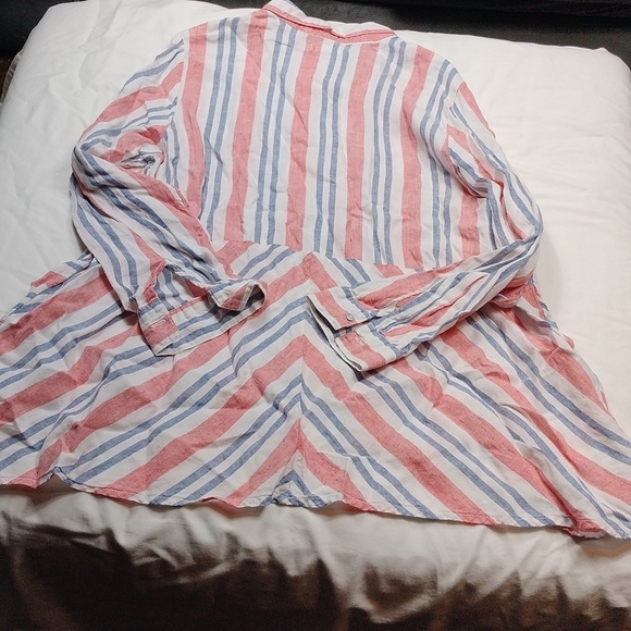 Artisan NY 100% linen women's long sleeved top size XL - Picture 7 of 11